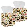 2 pack shrimp tofu ginger bok choy (2) Tissue Box Cover Leather Facial Tissue Dispenser Box Holder for Dresser Bathroom Decorative