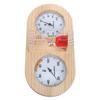 BESPORTBLE Sauna Hygrometer and Analog Thermometer with 15-Minute Red Hourglass Timer, Mechanical Temperature and Humidity Gauge for Steam Sauna and Spa Room Accessories view 1