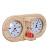 HOODANCOS Sauna Hygrometer and Thermometer with 15-Minute Red Hourglass Sand Timer, Analog Temperature and Humidity Gauge for Steam Room and Spa Bath Accessories, Indoor Sauna Room view 1