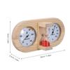 HOODANCOS Sauna Hygrometer and Thermometer with 15-Minute Red Hourglass Sand Timer, Analog Temperature and Humidity Gauge for Steam Room and Spa Bath Accessories, Indoor Sauna Room view 2