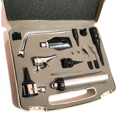 Veterinary LED Ophthalmoscope and Otoscope Diagnostic Set - Essential ENT Diagnostic Kit with 12 Tools for Small Animals Examination, 5 Senses Organ Checker