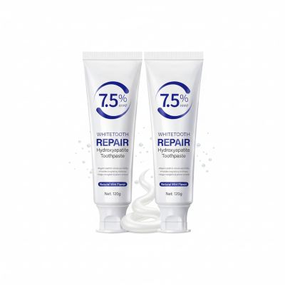 2Pcs Hydroxyapatite Toothpaste, Fluoride-Free Remineralizing for Sensitive Teeth, Gentle Mint Flavour, 240g Total, Protection & Long-Lasting Freshness, Unisex Adult Oral Care