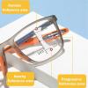 2Pack Progressive Multifocal Reading Glasses For Men Women Blue Light Blocking With Spring Hinges Outdoor Computer Readers Sporty Style Flexible Tr90 Frame(Orange+red,2.5) view 2