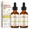 Cyperus Rotundus Oil for Hair Removal, Cyperus Rotundus Oil 60 ml, Inhibits Hair Growth, Reduces Body Unwanted Hair Growth, Shrink Pores, Hydrates, Soothes and Repairs Skin (60ml (Pack of 2)) view 1