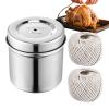 Baking | 2 Cotton Rolls with Steel Dispenser and Rope - Natural for Baking Bread, for Tying Food Meat Bread Poultry Tamales Roasts Wraps Grill Home Cooking Chefs view 1
