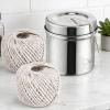 Baking | 2 Cotton Rolls with Steel Dispenser and Rope - Natural for Baking Bread, for Tying Food Meat Bread Poultry Tamales Roasts Wraps Grill Home Cooking Chefs view 3
