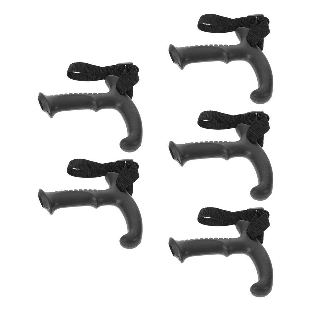 Gogogmee 5pcs Hiking Stick Hand Grip Trekking Pole Handle T-shaped Grip Strap for Tubing Walking Cane Handle Camping Accessories
