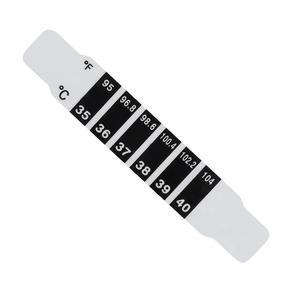 Yinhing Quick Read Forehead Thermometer Strips Reusable Washable Accurate Temperature Measurement for Infants Adults Flexible Material 10 Pack