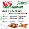 Ceylon Cinnamon Sticks 13 cm (5 Inch) True Sri Lankan Cinnamon Quills, Hand Rolled, Sweet & Mild Aroma, 100% Pure Natural Spice for Tea, Baking & Cooking (200g) view 2
