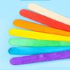 100 Pcs Popsicle Sticks for Crafts Colored Wooden Craft Sticks Large Ice Cream Sticks Rainbow DIY Art Supplies view 3
