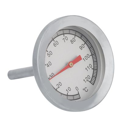 Dioche BBQ Pizza Grill Thermometer Stainless Steel Temperature 0 120 for Barbecue Cooking Smoker Oven Accurate Easy Install Durable Cooking Tool