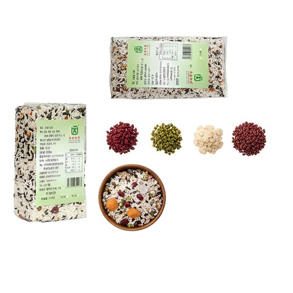 500g Eight-Treasure Porridge Mix, Multigrain & Whole Grain Congee, Vacuum-Packed, Nutritious Breakfast Cereal