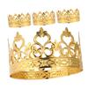 TOMETURE 4pcs Golden Crown Cake Decorations Mini Crown Cake Toppers Iron Material Easy to Carry Elegant Design for Parties and Receptions view 1
