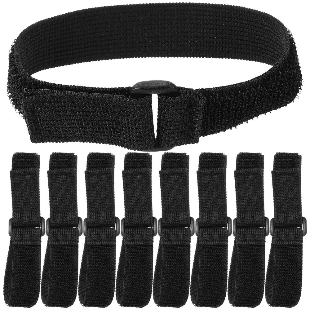 FUNNETOYU 10Pcs Elastic Bento Box Bands Lunch Fixing Straps Reusable Soft Stretchy Food Container Carrying Bands with Hook and Loop Closure for Kitchen Storage