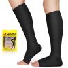 Ailaka Compression Socks for Women 20-30 mmHg, Graduated Support Socks for Men & Women, Breathable Wide Calf, Ideal for Running, Travel, Nursing & Pregnancy (Black, 3XL) view 1