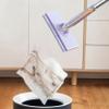 2Pcs Hands-Free Lazy Mop with 8 Reusable Cloth Changing & 360 Rotating Head, Disposable Dust Portable Mops, 360 Rotating Snap Grip Cleaning Mop with Automatic Cloth Changing for Home (110cm) view 3