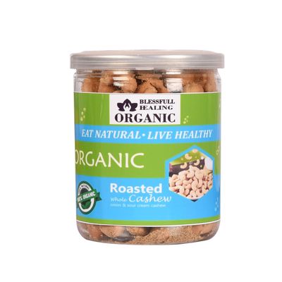 Blessfull Healing Organic Natural, Vegan Onion & Sour Cream Roasted Whole Cashew Nuts Crunchy Kaju 250 Gram