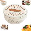 2-in-1 Draining and Preservation Basket,Multifunctional Fruit & Vegetable Washing Bowl with Strainer,Foldable Drain ContainerSimplify washing,Food Storage Container for Fruit Vegetable (Brown, Large) view 1