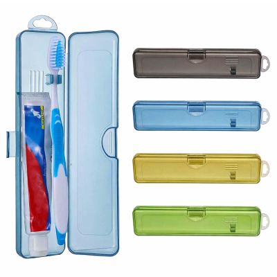 4 Pack Toothbrush Travel Case,Portable Travel Toothbrush Holder With Secure Seal, Plastic Toothbrush Travel Holder for Fitness Daily Use,Size: 7.9x1.8x1.1 in