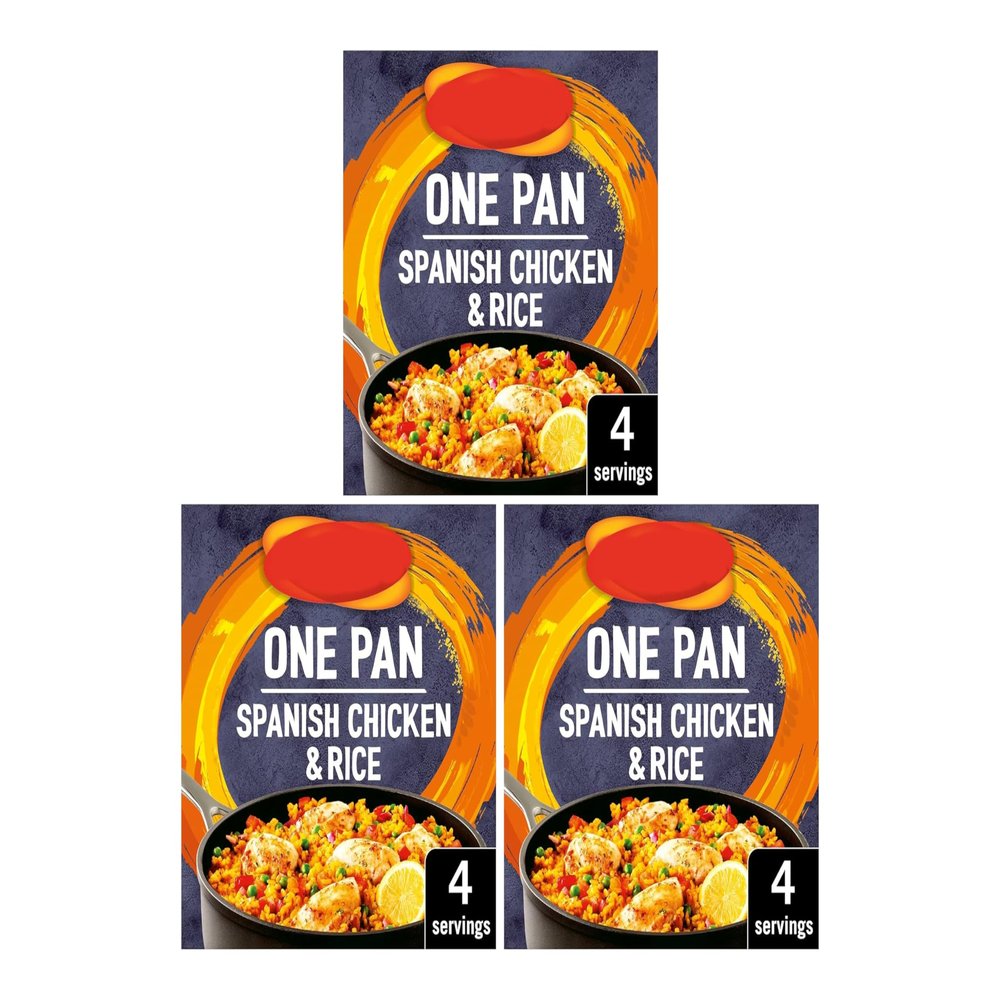 One Pan Spanish Chicken & Rice Recipe Mix, 30g, No Artificial Colours or Flavourings, Suitable for Vegans, Pack of 3