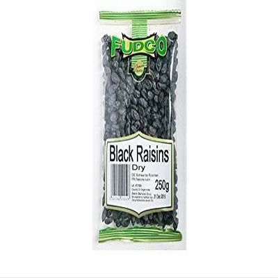Lakshmi Stores - FUDCO Black Raisins Dry 250g - Premium Dried Grapes, Seedless Kishmish, Natural Sweet Snack, Baking, Cooking, Desserts, Breakfast Topping, Healthy Dry Fruit