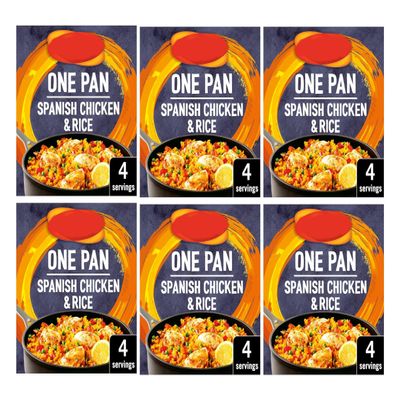 One Pan Spanish Chicken & Rice Recipe Mix, 30g, No Artificial Colours or Flavourings, Suitable for Vegans, Pack of 6