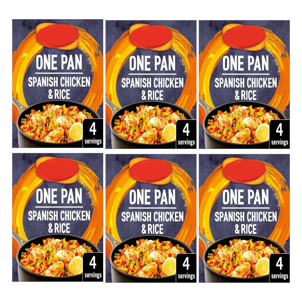 One Pan Spanish Chicken & Rice Recipe Mix, 30g, No Artificial Colours or Flavourings, Suitable for Vegans, Pack of 6