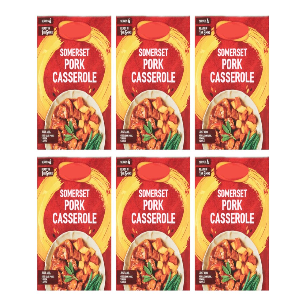 Somerset Pork Casserole Recipe Mix, Free From Artificial Colours, 36g, Pack of 6