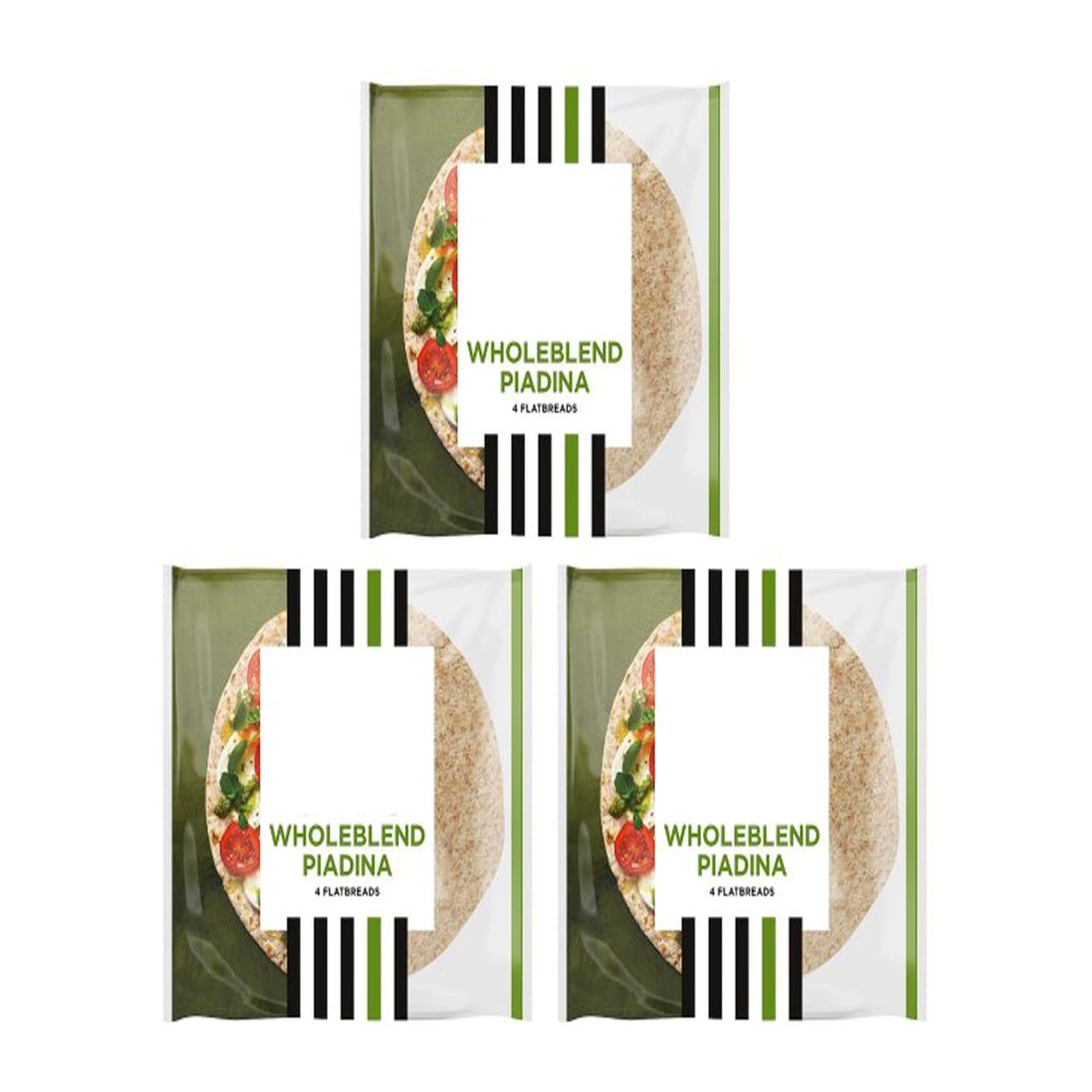 Wholeblend Piadina Flatbreads, Suitable for Vegans and Vegetarians, 4s, Pack Of 3