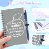 LemonRoad 72 Pcs Teacher Appreciation Gifts Bulk 16 oz Plastic Coffee Cup with Lid and Straw Notebooks and Pens Bulk Thank You Gift Set for Mentor Counselor (Thanks Teacher,Morandi) view 4