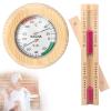 2-in-1 Sauna Accessories, Sauna Thermometer Hygrometer and 15-Minute Wooden Sauna Hourglass Timer, Wall-Mounted Sauna Thermometer & Sauna Timer for Steam Room Sauna Room view 1