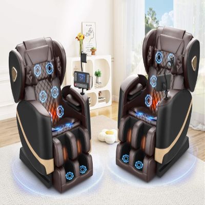 2025 Upgrade Massage Chair, Full Body Massage Chair with 10 Fix Points, Heating, Foot Massage, Auto Modes, Bluetooth Speaker, Touch Screen Controller, Zero Gravity Home Office