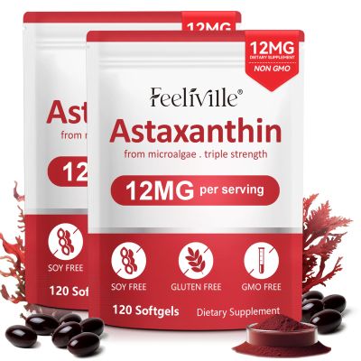 Astaxanthin 12mg, Premium Astaxanthin Supplements with Antioxidant Activity, Supports Eye, Joint, Immune, Skin Health, Internal Circulation, Non-GMO & No Gluten 240 Softgels