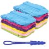 12Pcs Reusable Duster Refills 6 Vibrant Colors Hand Fluffy Duster Refills Washable Soft Polyester Dust Pads with Handle for Cleaning Window Sofa Table Floor 7.2x4.7 Inches view 1