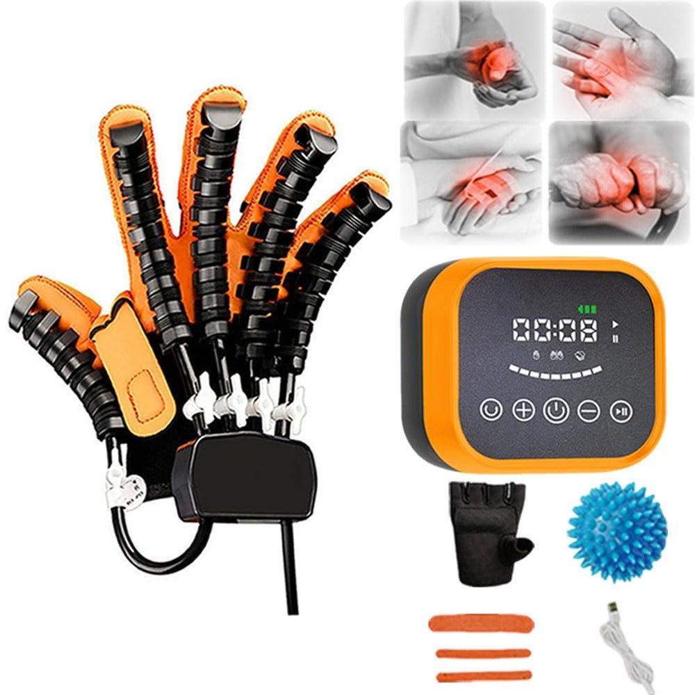 CBPTTM Finger Rehab Gloves - Smart Pneumatic Training Device For Stroke Patients,3 Pump Motors, Adjustable Pressure,Robotic Assist Device For Finger Flexion Training B right XXL