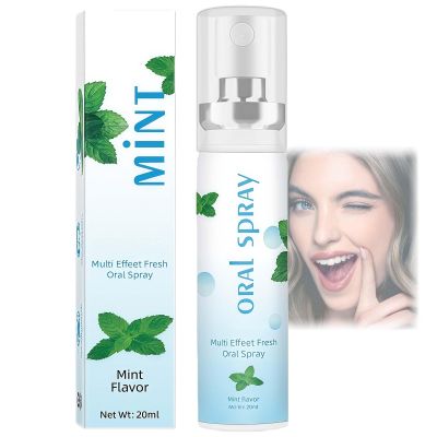 Fresh Breath Oral Spray, Mint Flavor - Instant Dry Mouth Relief & Bad Breath Freshener, Portable Breath Spray for On-The-Go Freshness (1-Pack)