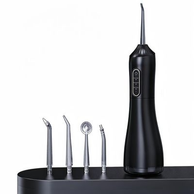 Cordless Water Flosser, Professional Cordless Water Flosser for Teeth, 330ML Rechargeable Dental Flosser, IPX7 Waterproof, 4 Tips, 3 Modes, Black