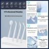 Cordless Water Flosser, Professional Cordless Water Flosser for Teeth, 330ML Rechargeable Dental Flosser, IPX7 Waterproof, 4 Tips, 3 Modes, Black view 2