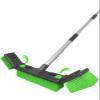 18/45cm Large Wide Adjustable Heavy Duty Outdoor Push Broom Stiff Brush Head with 4 Section Threaded Handle 60"/152cm for Warehouse Driveway Garage Patio Sidewalk Floor Dirt Workshop Deck Cleaning view 1
