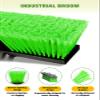 18/45cm Large Wide Adjustable Heavy Duty Outdoor Push Broom Stiff Brush Head with 4 Section Threaded Handle 60"/152cm for Warehouse Driveway Garage Patio Sidewalk Floor Dirt Workshop Deck Cleaning view 4