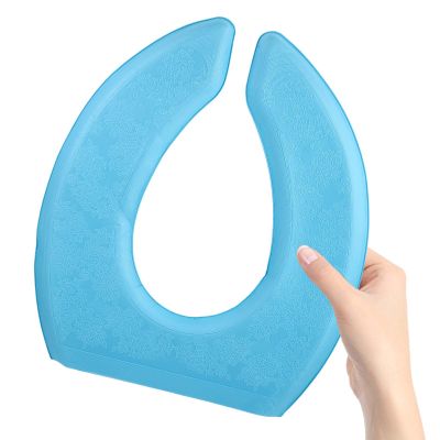 U-Shape EVA Toilet Seat Cushion Waterproof Self-Adhesive Blue Cover