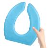 U-Shape EVA Toilet Seat Cushion Waterproof Self-Adhesive Blue Cover view 1