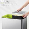 EKO 9.3 Gallon / 3035 Liter Drawstring Trash Bags, 110 Count Heavy-Duty Tall Kitchen Garbage Can Liners, Extra-Strong Leak-Resistant, Unscented, White, Code K view 2