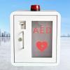 Wall-Mounted AED Defibrillator Storage Cabinet with Key Lock and Alarm, Steel First Aid Box for Emergency Use in Homes, Nursing, Buses, and Public Places view 1