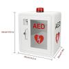 Wall-Mounted AED Defibrillator Storage Cabinet with Key Lock and Alarm, Steel First Aid Box for Emergency Use in Homes, Nursing, Buses, and Public Places view 2