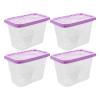 TOGEVAL 4pcs Moisture Absorber Box Empty and Reusable Plastic Container for Shoe Cabinets and Wardrobes Large Capacity Portable Moisture Absorbing Box for Indoor Home Use view 1