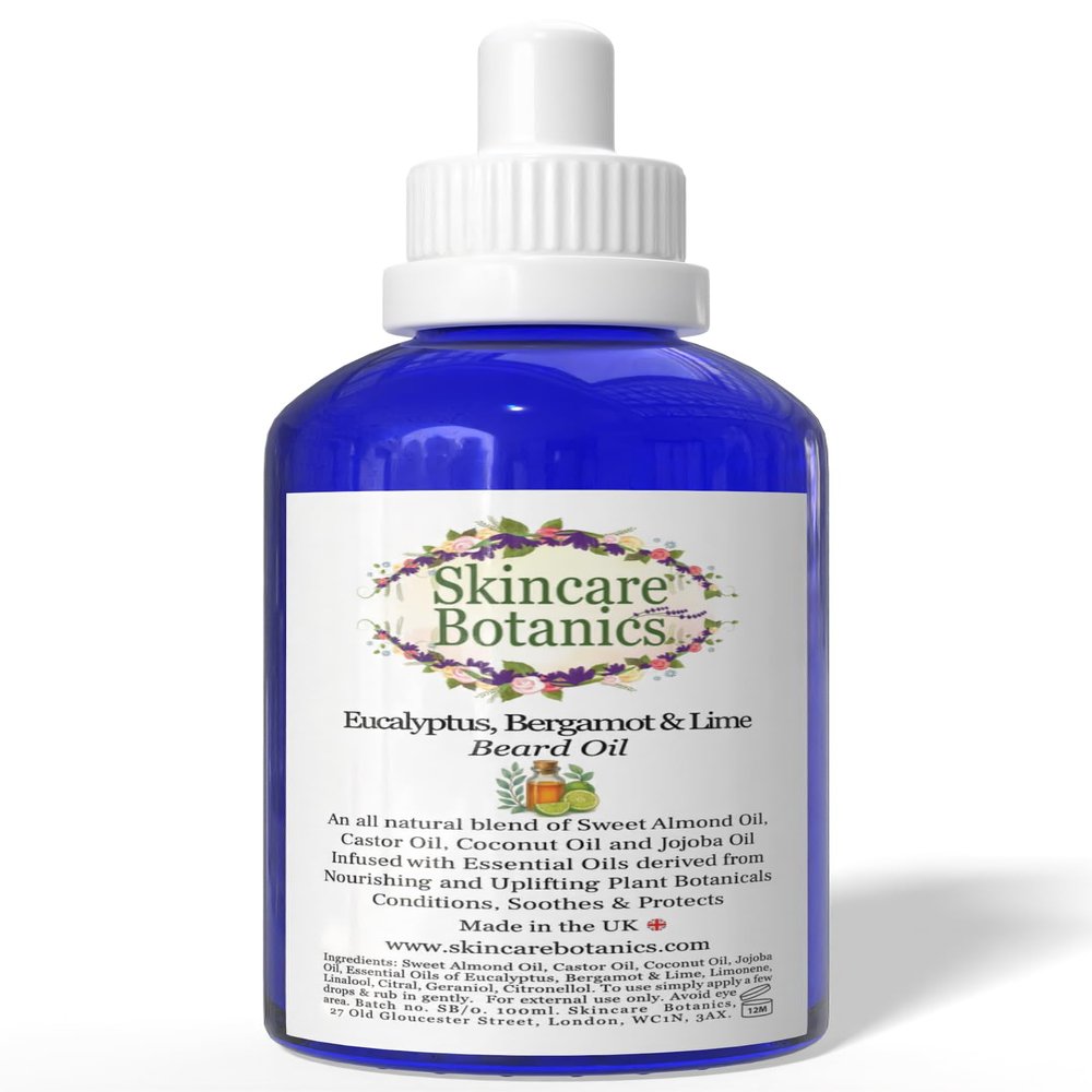 Skincare Botanics Beard Oil with Eucalyptus, Bergamot & Lime | Infused with Natural Essential Oils