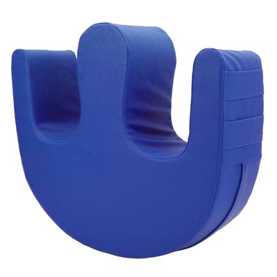 Acouto Patient Turning Device PU Leather U Shaped Bedridden Elderly Paralyzed Patient Nursing Turn Over Pillow with Strap 13cm Blue of Density Is Which and of Soft foam Is (Blue)