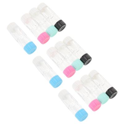 Abaodam 12pcs Rgp Contact Lens Case Set Hard Lens Holder Box in Black Green Pink Blue Compact Travel Storage Container for Contact Care and Outdoor Use