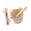 Ailan 5L Wooden Sauna Bucket and Ladle Set with Timer Hourglass Crafted Sauna Accessories for Spas and Showers Portable Tool Accessories Kit Sturdy view 3